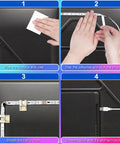 Steps to install 55 To 65 Inch TV LED Backlight Kit With Bluetooth App And Remote Control Strip Lights Immersive Music Sync RGB USB Bias Lighting