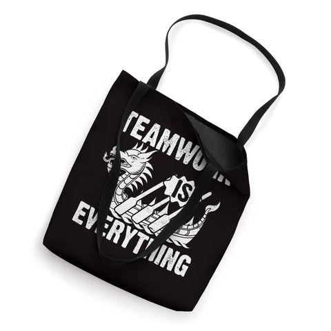 Teamwork Is Everything Tote Bag For Paddling Crew Fans Race Day Gear And Training Sessions Big Enough For Gear And Water Vibe Print