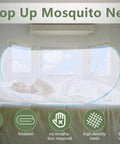 Extra Large Bed Tent With Built In Mesh Net Bottom 78 By 32 By 22 Inch Portable Foldable Camping Net for Bed on mattress.