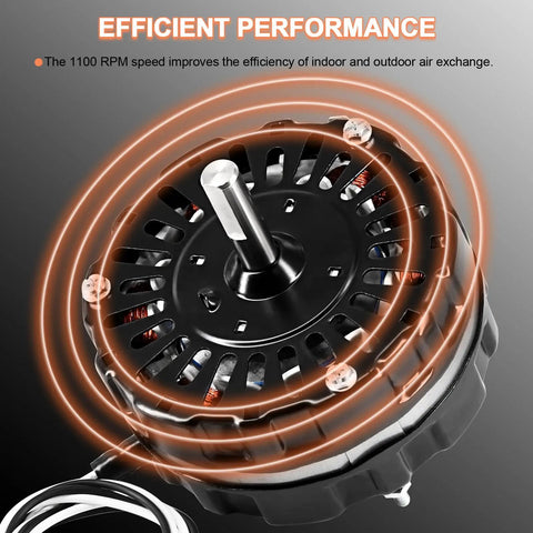 Detailed view of Attic Easy Swap Fan Motor Replacement With 120V Adjustable Thermostat Switch For Power Attic Vents And Exhaust Fans