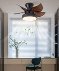 Crtohbnl Ceiling Fan with Light Control 6 Wind Speeds Reversible Fan in modern room with adjustable lighting and stylish design.