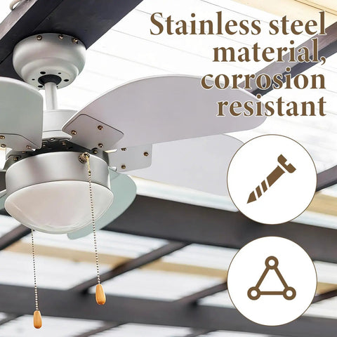 Twenty Pack Ceiling Fan Blade Screws 1/4-20 X 3/8 Phillips Pan Head Heavy Duty Carbon Steel Replacement Fasteners on fan.