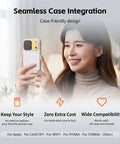 Woman holding iPhone with Magnetic Lens Filter Kit For iPhone 17 Pro Max With Base Mount Black Mist Diffusion Quarter Filter