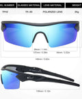 Dope Polarized Sports Sunglasses TR90 Unbreakable Frame For Men And Women Ideal For Running, Cycling, Golf, Baseball UV400 with blue lens