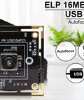 16MP Autofocus USB Camera Module With 4K UVC USB 2.0, 68 Degree Mini Lens IMX298 For Computer, Laptop, And PC, front view with board details.