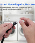 10 Pc Double Ended Barbed Hose Connector Repair Kit For Plastic Tube DIY Fixes No Tools Needed Hydroponics Piping Coupler Emergency Patch, clear hose repair connector in hand