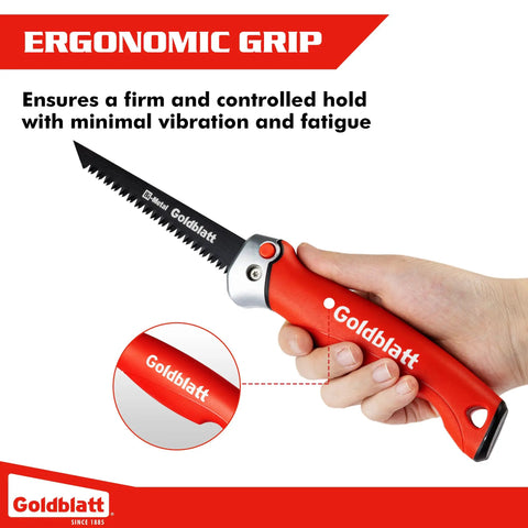 Folding Drywall Saw With Soft Grip Handle Jab Saw For Sheetrock Wallboard Plywood And PVC Pro Grade Tool With Triple Ground Teeth