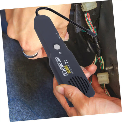 Hands using Must Have Multi Functional Car Short Circuit Tester And Wire Breaker Tracker Kit for diagnostics on car wires