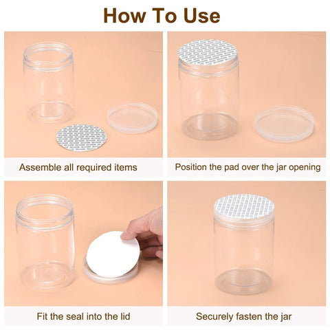 Awclub 40mm white foam lid liner, round jar seal for bottle caps, 100-pack