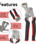 Multi Functional Car Clip Pliers And Disassembly Tool with anti slip PVC handle and lockable head
