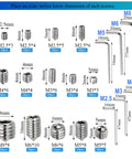 340 Piece Metric Set Screws Kit In 304 Stainless Steel, Allen Head Hex Socket Cone Point Set Screws, Internal Hex Drive Headless Grub Screws, Includes 6 Hex Wrenches, Heavy Duty Assortment For M2.5 To M8 Hardware And DIY Projects