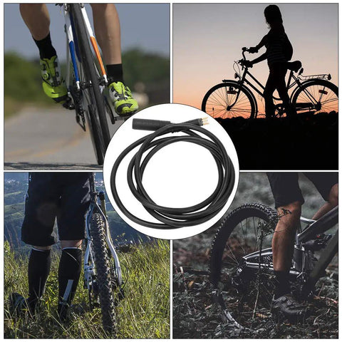 9 Pin Motor Extension Cable For Electric Bike Hub Motor Conversion 1.5mm2 1300mm Length Waterproof Wire Harness Female To Male Connector Heavy Duty Rainproof Outdoor Electrical Link with cyclists in different terrains