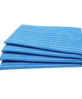 Stack of blue Ultra Microfiber Steam Cleaning Pads 4 Pack for All FS SI and MS Series Steamers Hands Free No Mess