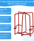 8 Pack Red 1/2 Inch Fire Sprinkler Head Guard Cage Protector Shield with sturdy steel wire for indoor use and easy installation.