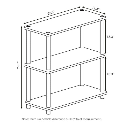 No Sweat Toolless Pink 3 Tier Open Storage Shelf, Hella Versatile Corner Book Rack For Living Room, Bedroom, Garage And Home Office Legit Organization Upgrade