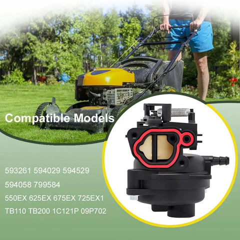 Lawn Mower Carburetor Replacement For 550EX And 625EX 140cc Briggs And Stratton Engines Compatible With Toro 550EX Husqvarna LC 121P And Troy-Bilt TB110 TB200 black carburetor kit