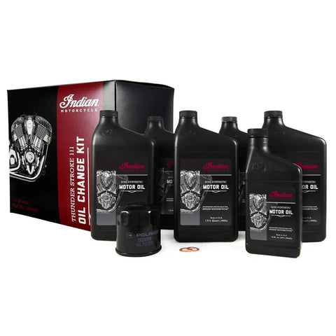 Oil Change Kit For Chieftain Roadmaster Chief Springfield Thunderstroke 111 And 116 Engines With 6 Quarts 20W40 Semi Synthetic