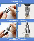 Do It All Pipe Thread Cutter For Internal And External Threads PVC Pipe Threader For All Electric Drills Pro Grade Carbon Steel 1/2 To 3/4 Inch Home Repair Must Have cutting internal and external threads on PVC pipe.