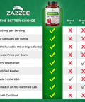 Comparison chart of Mega Potent D Mannose 1000 Mg Per Serving, 180 Vegan Capsules highlighting features over competitors.