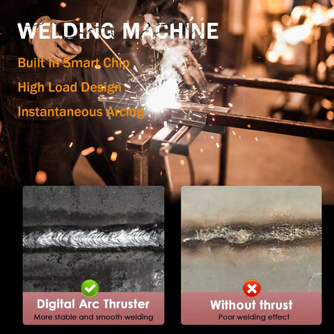 Welder in action with Upgraded MMA 250A 110V Welder Kit With IGBT Inverter Digital LCD Display Hot Start Anti Stick Portable Mini Welder DIY