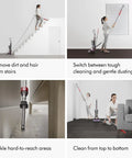 Using Ball Animal 3 Upright Vacuum With Detangling Motorbar Cleaner Head For All Floors Corded 290AW on stairs and blinds