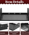 Heavy Duty Under Desk Computer Mount For Small Form Factor Desktops Plus Gaming Consoles Straight Up Rugged space saving organizer view of black adjustable metal bracket.
