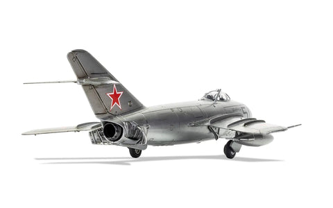 Rear view of MiG-17F Fresco World War II Airplane Model Kit Gift Set 1 To 72 Scale Plastic Plane Build for Adults and Kids