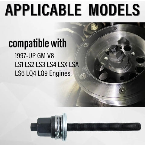 LS Harmonic Balancer Installation Tool With Bearing For GM V8 LS Engines 1997 And Up Crank Pulley Installer mechanism close-up