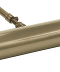 Advent 14 Inch Antique Brass Picture Light With Corded On Off Switch And Dual Brightness Levels, Bulbs Included Not LED