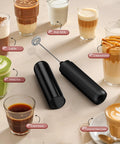 Rechargeable Milk Frother Handheld Wand For Coffee And Lattes Electric Whisk With Cover Quick 15000 RPM Foam Maker