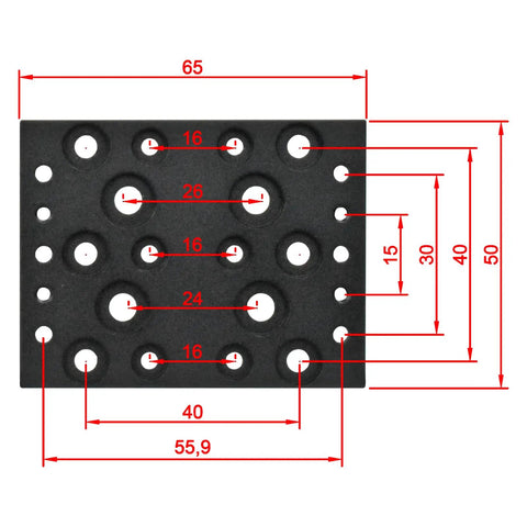 Height Adjuster For Laser Engravers And CNC Lasers With Quick Z Axis Lift Focus Bracket, 94mm Range, mounting plate dimensions