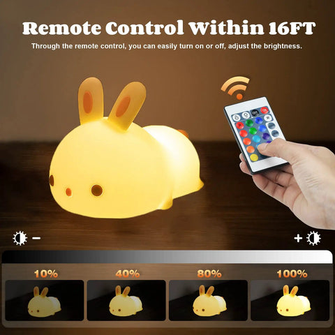 Remote control adjusting Kitty Night Light USB Rechargeable With Touch Sensor And Remote Control 16 Color Multicolor Kitty Light