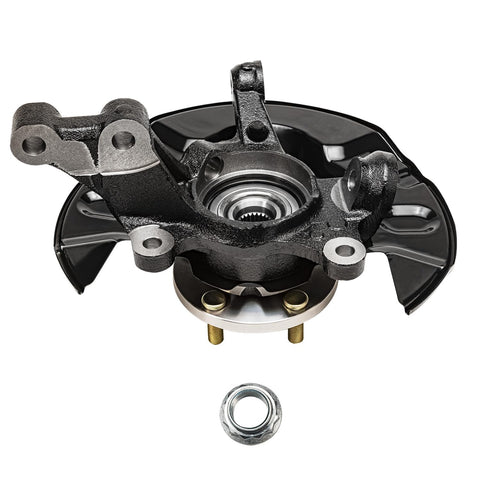 Front Steering Knuckles 2-Pack With Wheel Bearing Hubs Assembly For 2003-2008 Toyota Corolla Replacement Kit OEM Grade Drop-In Fit