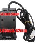 Universal Throttle Accelerator Pedal For ATV Electric Bicycles E Bike Go Kart Golf Cart Scooters And Dirt Bikes Fast Response Plug And Play With 0.8 To 4.2 Volt Range And Compatibility Across 12V 24V 36V 48V 60V 72V Systems, front view with dimensions labeled