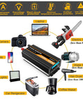 Heavy Duty Badass 2500 Watt Power Inverter Converts 12V Dc To 120V Ac For Trucks And Camper Trailers with various appliances.