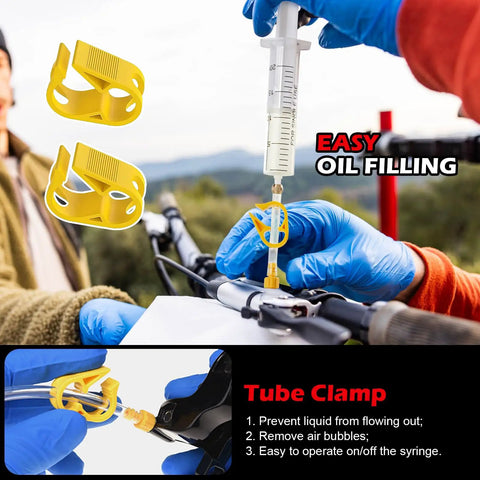 SRAM Hydraulic Disc Brake Bleed Kit For Bikes With DOT 5.1 Oil 60ml Pro Grade High Performance Fluid Two Graduated Syringes Two Check Valves Easy Bleed System For Precise Smooth Braking Maintenance