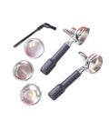 One Group Commercial Espresso Machine With Semi Automatic Volumetric Delivery And Four Cup Settings portafilters, baskets, brush.