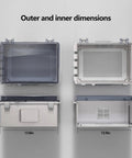 Rugged Outdoor Ready Ventilated ABS Electrical Junction Box With IP65 Waterproof Enclosure dimensions view