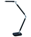 Side view of Summit Flex Ultra Reach 10W LED Desk Lamp With Flicker Free Natural Daylight Light, black and gray finish, model LED10ARC.