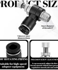10 Pack Pneumatic Air Flow Control Valves One Quarter Inch Tube OD And One Eighth NPT External Threads 90 Degree Elbow Fittings