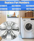 Washplate Pulsator Assembly Replacement For Kenmore Sears LG Washers in laundry room with replaceable part numbers shown