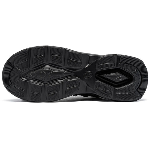 Sole view of Work Ready Steel Toe Shoes For Men, Lightweight Safety Sneakers With EVA 3D High Rebound Sole, Size 11, ASTM F2413 certified
