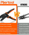 Ratcheting Crimping Tool For Heat Shrink Connectors AWG 26 To 10, Heavy Duty Wire Terminal Crimper Pliers For Insulated Nylon Connectors