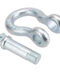 2 Pack 1 Inch D Ring Shackles Heavy Duty Tow And Lift Bow Shackles Carbon Steel Screw Pin Anchor Shackle 19 Ton Break Strength Silver