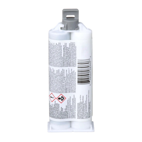 Urethane Adhesive DP620NS Black 48.5 mL Duo-Pak, back view showing label, non-sag fast-curing structural bond for various materials