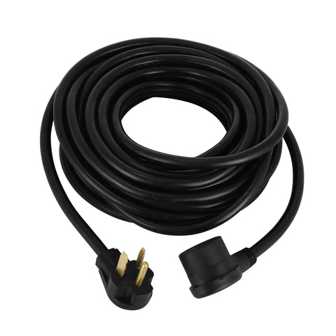 Heavy Duty 50 Foot Welder Extension Cord, 30 Amp 10 AWG Copper Core Power Cable, NEMA 6-50P To 6-50R coiled view