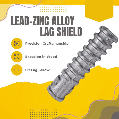 Quarter Inch By One Inch Lag Shield Expansion Anchors 30 Pieces Zinc Alloy Concrete And Masonry Anchors With Easy Installation