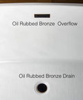 Slick Freestanding Clawfoot Tub Bundle Featuring Top Shelf Oil Rubbed Bronze Faucet And Drain Assembly All In One Premium Bathroom Soaking Package For Effortless Setup - Oil rubbed bronze drain and overflow on a freestanding tub.