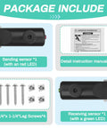 Package contents of the Garage Door Sensor Replacement Kit For Genie And Overhead Openers Made After 1993, including sensors and manual