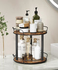 10.2 Inch Wood Lazy Susan Turntable Organizer For Cabinet And Countertop 2 Tier Spice Rack Tabletop Kitchen Shelf Organizer